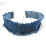 Saucy Denim Choker Necklace