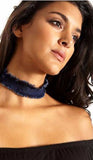 Saucy Denim Choker Necklace